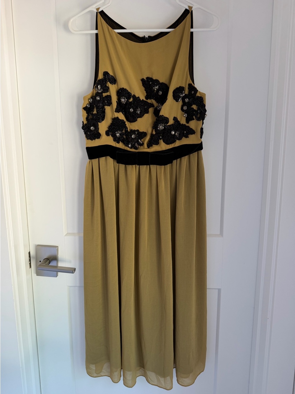 Vintage Style Robert Rodriguez Embroidered Dress - Chartreuse